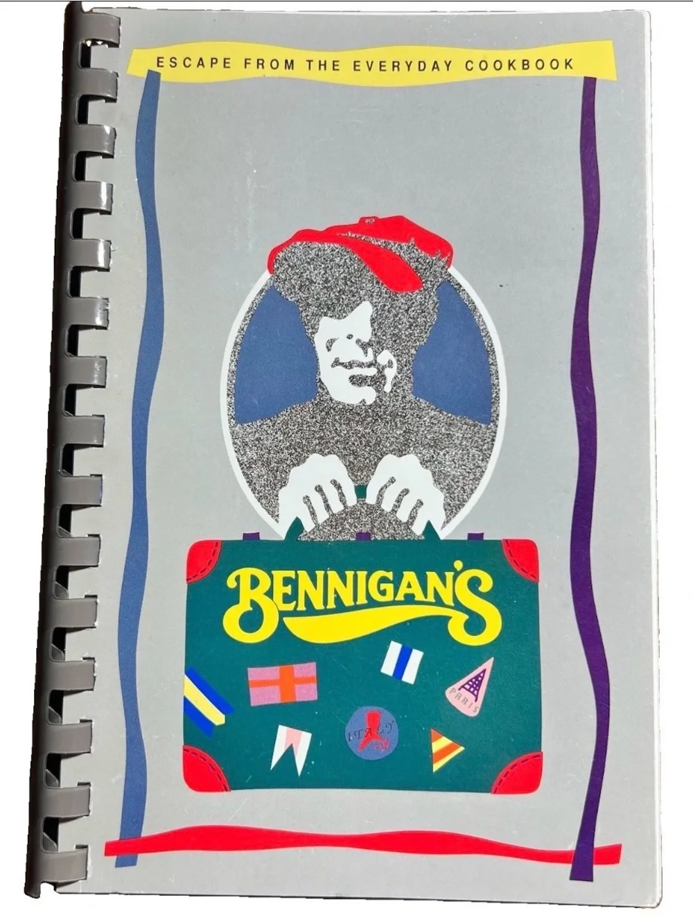 Bennigan's Restaurant Escape From the Everyday Cookbook VTG 1989 Recipes 80s